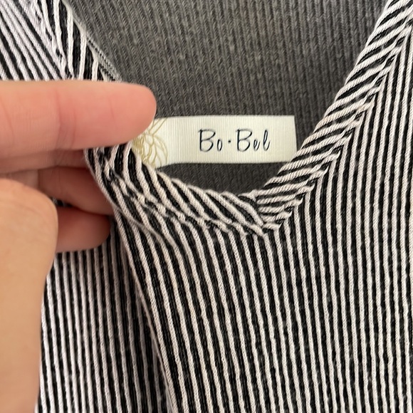 Bo Bel Striped White and Navy Dress - Picture 2 of 4